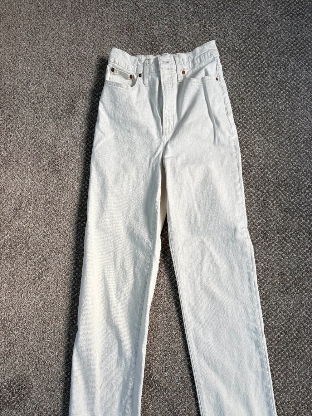 Madewell White Wide-Leg Jeans